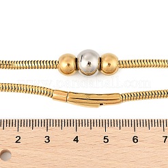 304 Stainless Steel Snake Chain Necklaces&nbsp;NJEW-Z055-02GP
