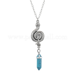 Synthetic Turquoise Pendant Necklaces&nbsp;NJEW-JN04694-02
