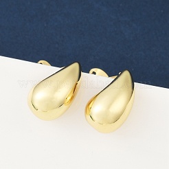 Rack Plating Brass Teardrop Stud Earrings&nbsp;EJEW-R150-05G