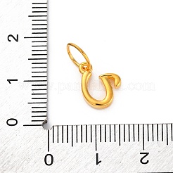 925 Sterling Silver Letter Charms with Jump Rings&nbsp;LS-STER-R008-01G-U