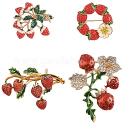 1Pc Alloy Fruit Brooches&nbsp;JEWB-YW0001-07