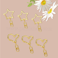 40Pcs 2 Styles Zinc Alloy Spring Gate Rings&nbsp;FIND-SP0004-04D