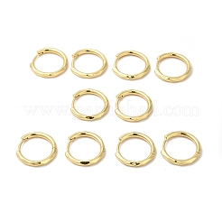 女性用ラックメッキ真鍮ヒンジ付きフープピアス  カドミウムフリー＆ニッケルフリー＆鉛フリー  18KGP本金メッキ  18x19x3mm  ピン：0.7mm&nbsp;EJEW-E270-28G