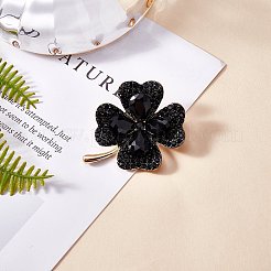 Cubic Zirconia Clover Brooch Pin&nbsp;JBR105F