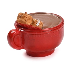 クリスマステーマ不透明樹脂カボション  コーヒー  17x21x16mm&nbsp;CRES-Q007-01C