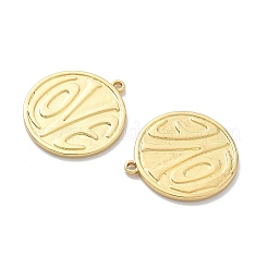 真鍮チャーム  ワード「love」を刻まれたフラットラウンド  ラックめっき  長持ちメッキ  カドミウムフリー＆鉛フリー  18KGP本金メッキ  25x22x1.5mm  穴：1.8mm&nbsp;KK-P325-45G