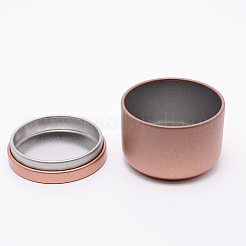 ブリキ収納ボックス  アクセサリー箱  スリッポン蓋付き  DIYキャンドル用  乾燥貯蔵  スパイス  お茶  キャンディ  パーティーの好意  ラウンド  アンティークホワイト  5.45x4.3cm  容量：30g&nbsp;LS-CON-WH0073-43C
