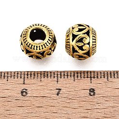 チベット風合金ヨーロピアンビーズ  大穴ビーズ  ハートとロンデル  アンティーク黄金  11x9.5mm  穴：4.5~5mm&nbsp;FIND-Q121-18AG