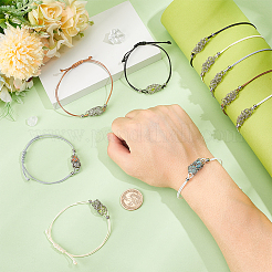 10Pcs 5 Colors 304 Stainless Steel Macrame Pouch Bracelet Making for Stone Holder&nbsp;AJEW-UN00038