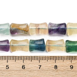 天然な色鮮やかな蛍石ビーズ連売り  竹の共同  11~13x8~9mm  穴：1mm  約32~33個/連  14.76''~15.43''（37.5~39.2センチメートル）&nbsp;G-H051-B01-02