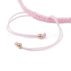 調節可能なチューブの天然宝石編みブレスレット（女性用）  内径：2-3/8~3-5/8インチ（6.05~9.25cm）&nbsp;BJEW-JB11006
