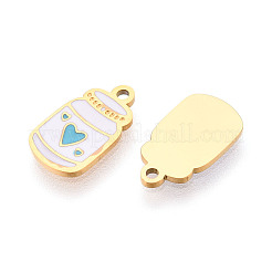 304 Stainless Steel Enamel Charms&nbsp;STAS-T065-64G-02