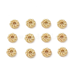 ラックメッキ亜鉛合金スペーサービーズ  長持ちメッキ  花  18KGP本金メッキ  5x1.7mm  穴：1.2mm&nbsp;X-PALLOY-F305-04G