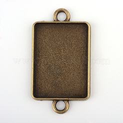 Vintage Tibetan Style Alloy Connector Cabochon Bezel Settings&nbsp;X-TIBE-M016-08AB-NF