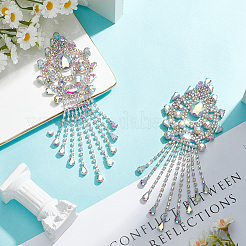 Glass Rhinestone Tassel Cabochons&nbsp;FIND-WH20008-30B