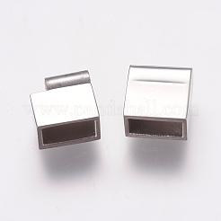 変色しにくい304ステンレススチール製のマグネット留め具と接着端  滑らかな表面  長方形  ステンレス鋼色  20.5x12x7mm  穴：4.5x9.5mm&nbsp;STAS-L189-05P