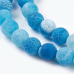 Natural Crackle Agate Beads Strands&nbsp;LS-G-G055-8mm-2