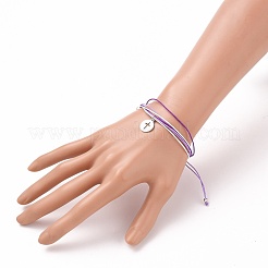 Waxed Polyester Cord Braided Bracelets&nbsp;BJEW-JB05663-01