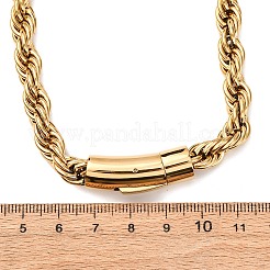 8MM 304 Stainless Steel Rope Chain Necklaces&nbsp;NJEW-C099-07B-G