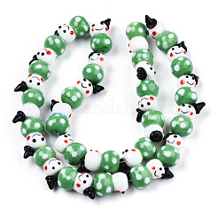 Handmade Lampwork Beads Strands&nbsp;LAMP-N021-43E