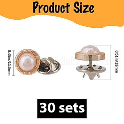 30Pcs Round Iron Lapel Pin Backs for Backpack Clothes&nbsp;JEWB-GF0011-52
