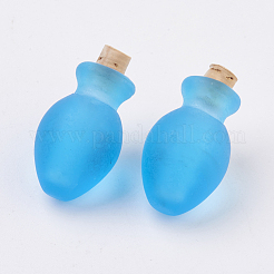 手作りランプワーク香水瓶ペンダント  精油ボトル  艶消し  ミックスカラー  29~30mm  穴：5~5.5mm  ボトル容量：0.5~1ml（0.017~0.03液量オンス）&nbsp;LAMP-P044-M