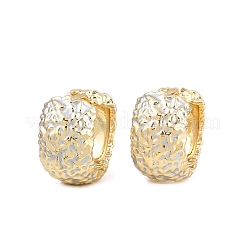 Brass Enamel Hoop Earrings&nbsp;EJEW-D336-02G