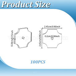 100Pcs Transparent Acrylic Cross Beads&nbsp;OACR-GA0001-34