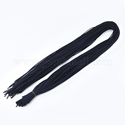 スエード調コード  フェイクレース  プルシアンブルー  2.5~2.8x1.5mm  約1.09ヤード（1m）/連&nbsp;LW-R023-2.8mm-31