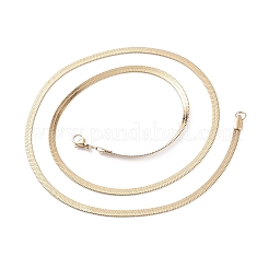 PVD真空メッキ304ステンレススチールスネークチェーンネックレス  カニカン付き  ゴールドカラー  23.6インチ（60cm）  4mm&nbsp;X-NJEW-O058-30G