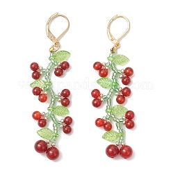 Glass Seed Beads Leverback Earrings&nbsp;EJEW-MZ00505