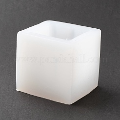 正方形の香りのキャンドルシリコーン型  ホワイト  62x60x56mm&nbsp;DIY-K047-07