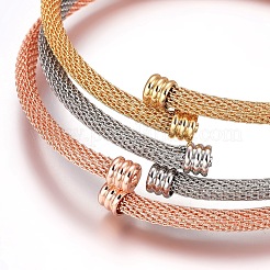 304ステンレススチールカフバングルセット  ミックスカラー  2-1/2インチ（6cm）〜2-3/4インチ（7cm）  3個/セット&nbsp;BJEW-F363-03M