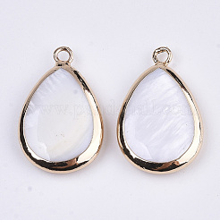 Natural Freshwater Shell Pendants&nbsp;X-SSHEL-R045-13