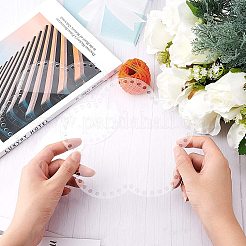 透明アクリルバスケットの底  かぎ針編みのバスケットベース  かご細工用品や室内装飾工芸品用  花  透明  178x184x2mm  穴：6mm&nbsp;DIY-WH0166-44