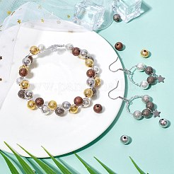 Brass Textured Beads&nbsp;KK-AR0001-28