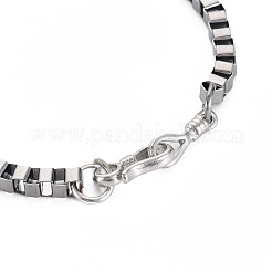 男性女性用合金ベネチアンチェーンブレスレット  アンティークシルバー  内径：2-1/4インチ（5.7cm）&nbsp;BJEW-N015-013
