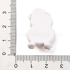 クリスマスアヒルのテーマ不透明樹脂カボション  雪だるま  28x19x9.5mm&nbsp;RESI-Q010-03D