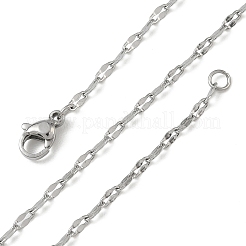 2.3mm 304ステンレススチール製ダップチェーンネックレス（女性用）  変色なし  ステンレス鋼色  19.69インチ（50cm）&nbsp;SA-CBACA62-04P