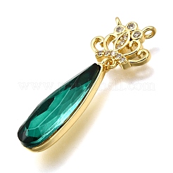 Rack Plating Brass Micro Pave Cubic Zirconia Pendants&nbsp;KK-K401-58G