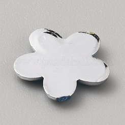 5000 個のプラスチックカボション  花  ディープスカイブルー  9x9.5~10x1mm&nbsp;MACR-TAC0002-04H