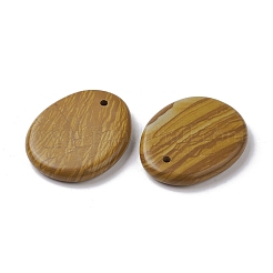 天然石ピクチャージャスパーペンダント  楕円形のチャーム  40~41x32~33x6mm  穴：2.3~3mm&nbsp;G-C110-07D