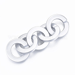 Opaque Spray Painted Acrylic Linking Rings&nbsp;X-OACR-S021-73A-B02