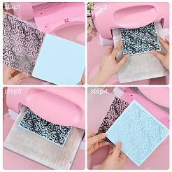 4Pcs 4 Styles Transparent Clear Plastic Embossing Template Folders&nbsp;AJEW-GL0002-20