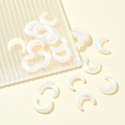 グラデーションカラーの手作りランプワークビーズ20個  ムーン  クリアAB  16.5x13x5.5mm  穴：1mm  20個/セット&nbsp;LAMP-FS0001-18C