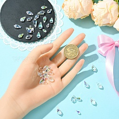 40Pcs 4 Styles Glass Charms&nbsp;GLAA-YW0005-07