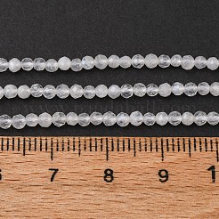 天然レインボー ムーンストーン ビーズ 連売り  ラウンド  多面カット  2~2.5mm  穴：0.5mm  約145~197個/連  15.24~15.43''（38.7~39.2センチメートル）&nbsp;G-B142-A04-2mm