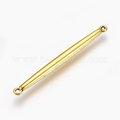チベットスタイルのリンクコネクター  カドミウムフリー＆鉛フリー  バー  アンティーク黄金  3x40x3mm  穴：1mm&nbsp;TIBE-A22559-AG-LF