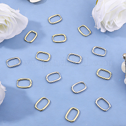 10ペア2色の真鍮製フープピアス  オーバル  ミックスカラー  16x12x2mm  ピン：1mm  5pairs / color&nbsp;EJEW-BBC0002-36