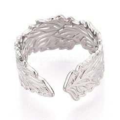 304 Stainless Steel Cuff Rings for Women&nbsp;RJEW-N052-07P